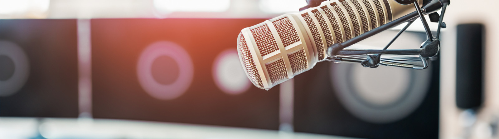 background with professional microphone