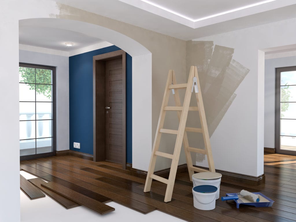 paint house and lay flooring