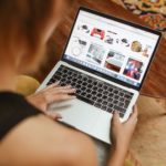 online shopping on laptop