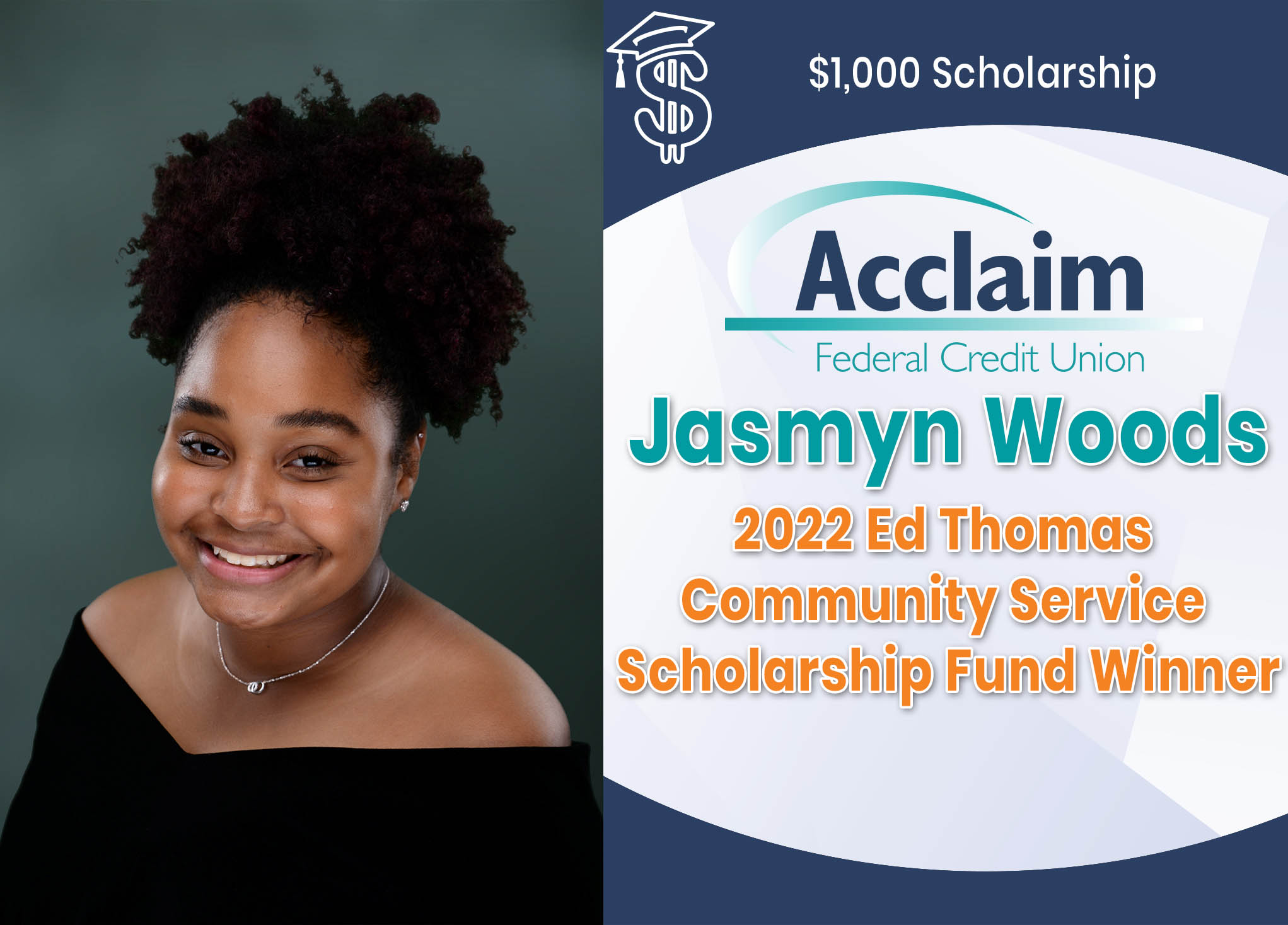 Jasmyn Woods scholarship winner