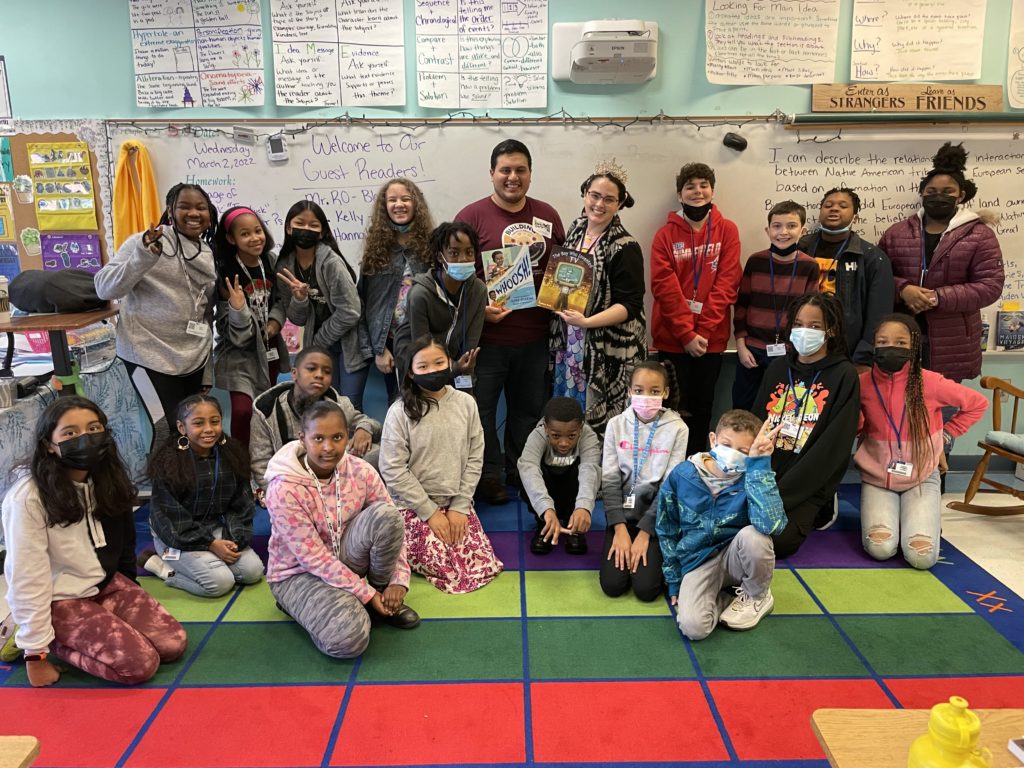 Jefferson Elementary students and Cesar
