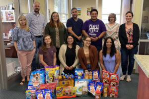 staff and animal shelter donations