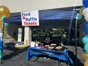 food and raffle ticket tent